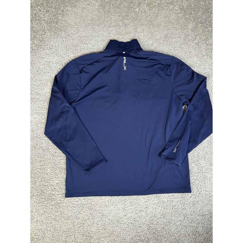 RLX Ralph Lauren Golf Jacket Mens XL Navy Windshirt 1/4 Zip Moisture Wicking - Picture 4 of 10